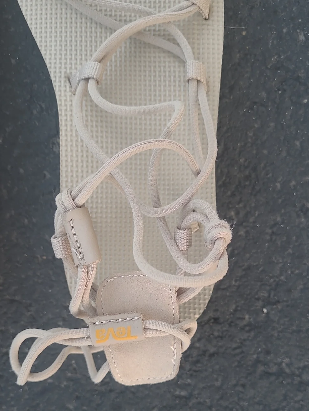 NWOT Teva Infinity Midform Gladiator Neutral Beige Lace-Up Sandals